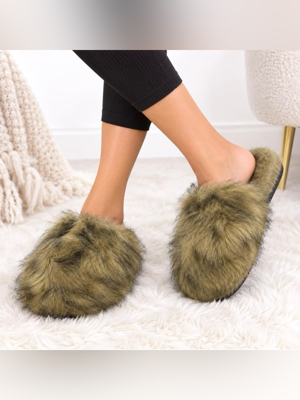 Liliana Faux Fur Slip-On Slippers